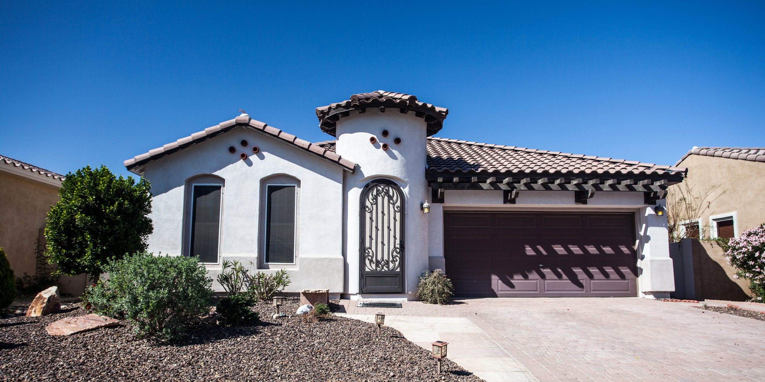 Arizona-style house design common to the region